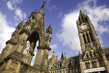 Fototapeta na wymiar Manchester Town Hall, stylu gotyckim. Anglia