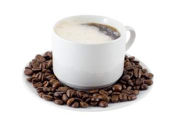 Table serving-dishware on red backdrop.