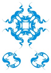 Fish symbols and fish cross