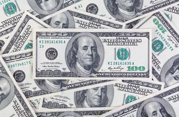 Background with money american hundred dollar bills