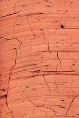 The texture of red brick, close-up