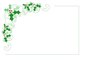 Fond houx vert - Saint Sylvestre