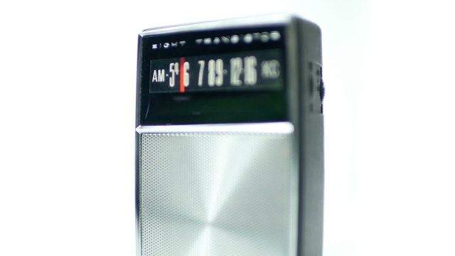 an old vintage portable AM transistor radio