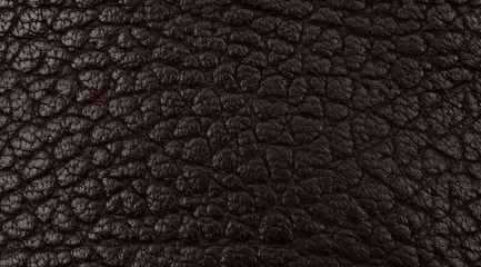 Fototapeten Ausführlicher Hintergrund der schwarzen Lederbeschaffenheitsnahaufnahme. © Olga Kovalenko