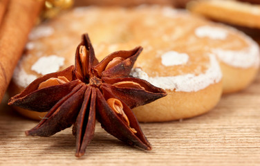beautiful christmas background with spices