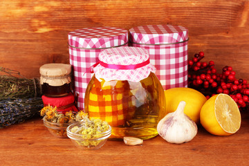 Honey and others natural medicine for winter flue,