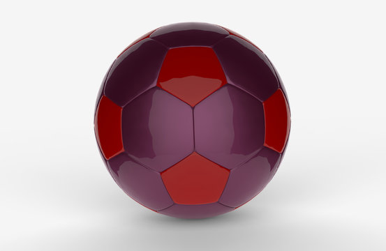 purple football 3D on white background