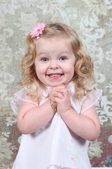 Little Girl on Suitcase