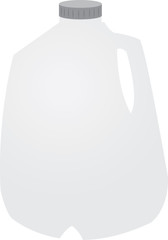 Isolated gallon of milk with cap