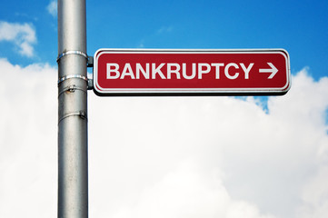 Street sign - bankruptcy