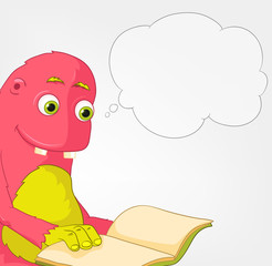 Funny Monster. Reading.