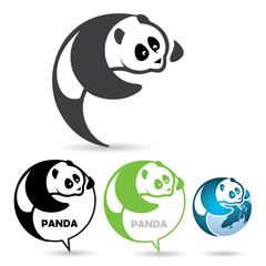 Obraz premium Panda badge