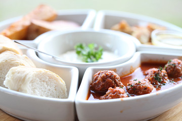 meatball with bread