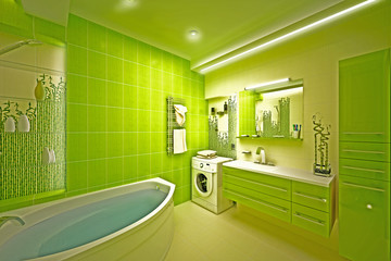 Eco, bamboo bathroom