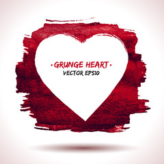 Grunge heart background