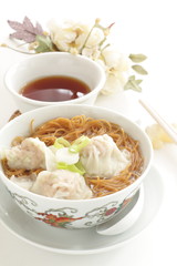 Chinese cuisine, Wonton noodles with tea