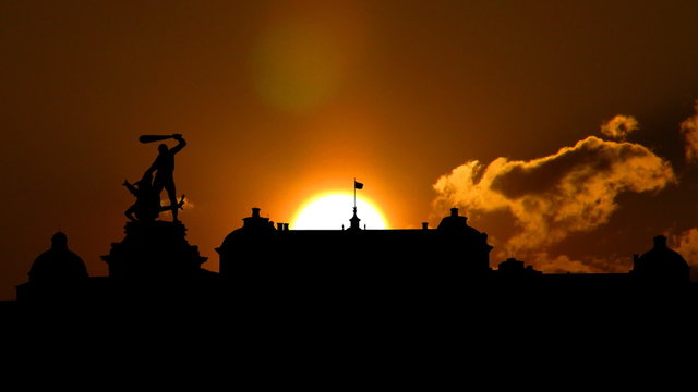 Sweden Drottningholm Slott sunset clouds
