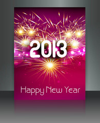 2013 new year celebration colorful gift card vector design