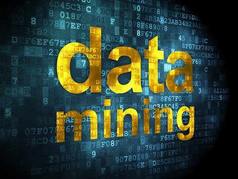 Information concept: data mining on digital background