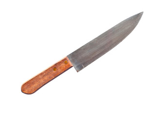 wood knife on isolate