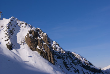Winter mountain slope