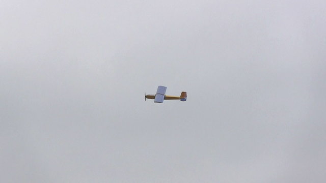 Landing of model of the plane
