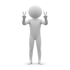 3d human - double peace