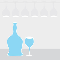 glass and wine