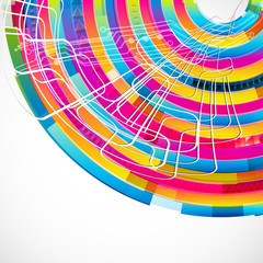 Obraz premium Abstract digital circles background