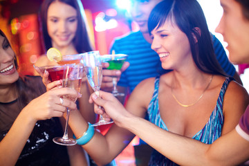 Friends toasting