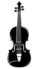 Fototapeta na wymiar violin vector silhouette