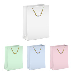 Empty shopping paper bags