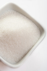 sugar on white background