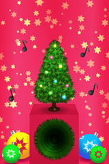 Christmas tree with balls