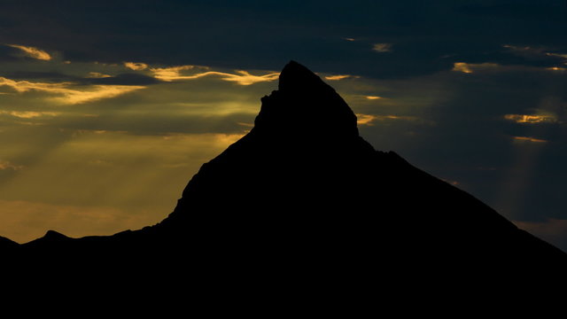 Switzerland  Matterhorn sunbeams