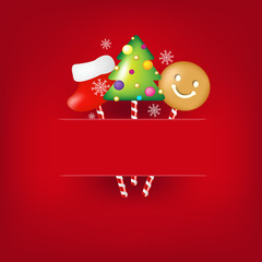 Christmas Poster With Candies