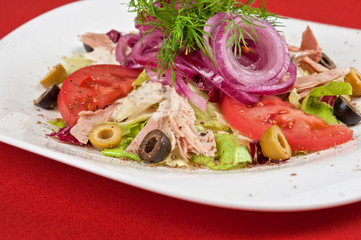 chicken meat filet salad
