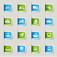 Label - Transportation icons