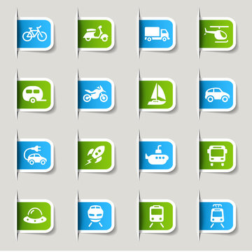 Label - Transportation icons