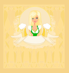 Oktoberfest waitress card