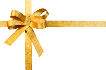 Schleife, gold, freigestellt, #8