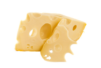 Dutch cheese isolated