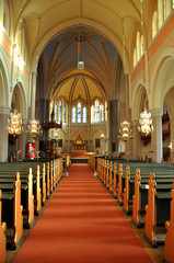 Fototapeta na wymiar wewnątrz kościoła, Vastervik, Szwecja