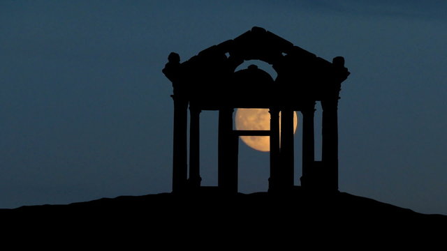 Turkey Aphrodisias moonrise