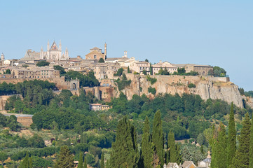 Fototapeta na wymiar Panoramiczny widok z Orvieto. Umbria. Włochy.