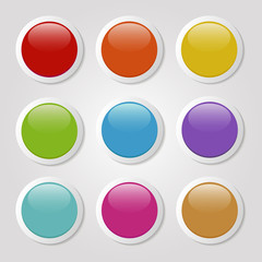 set of colorful buttons