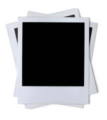 Stack of blank paper photo frames