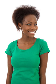Black lady in green