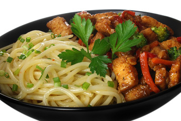 Pasta with chicken and vegetables