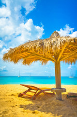 Beautiful beach in Saint Lucia, Caribbean Islands